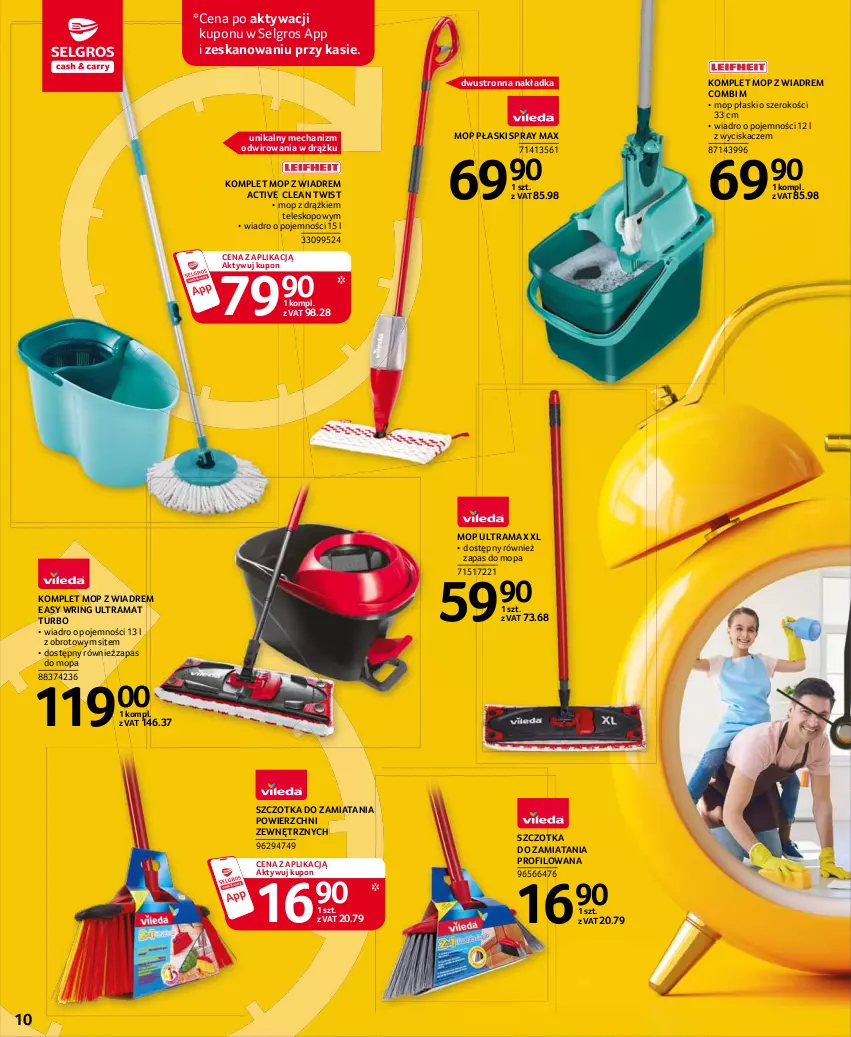 Gazetka promocyjna Selgros - Katalog Sprzątanie - ważna 08.03 do 08.04.2021 - strona 10 - produkty: LG, Mop, Rama, Szczotka, Teleskop, Wiadro