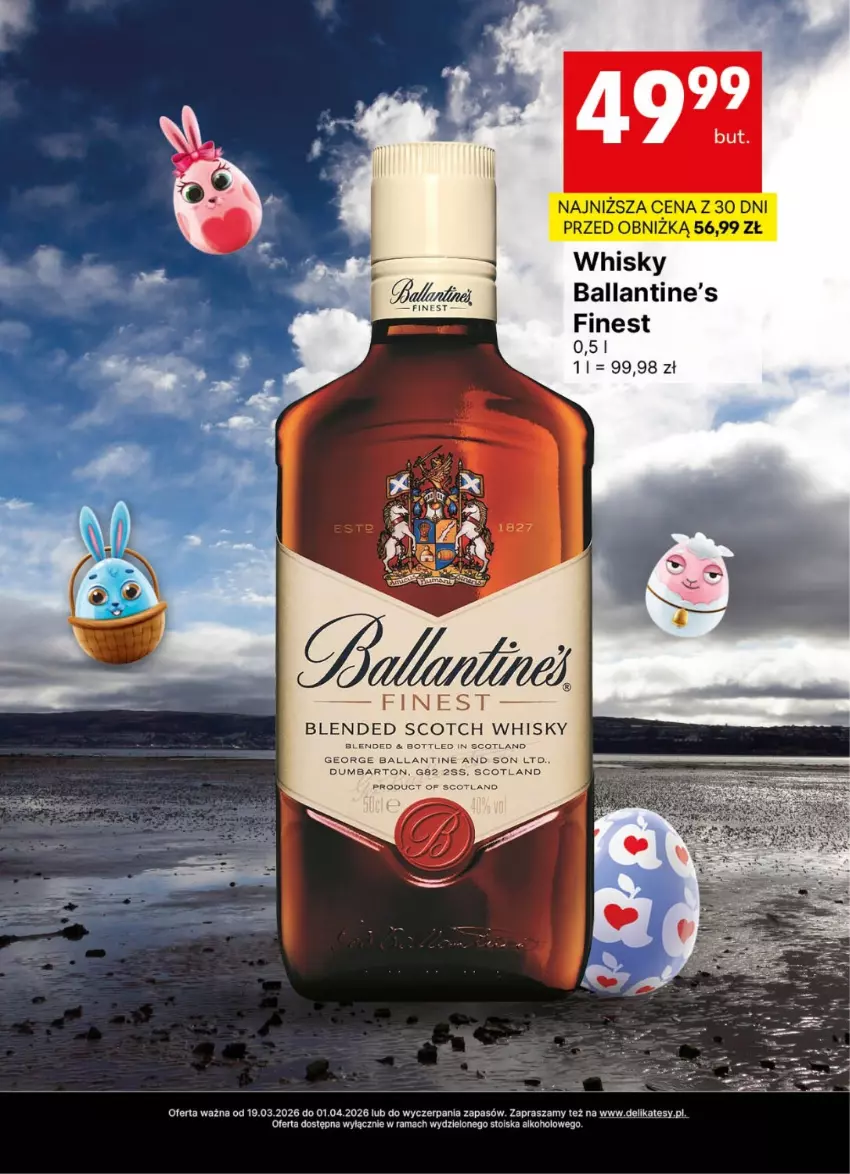 Gazetka promocyjna Delikatesy Centrum - Delibarek DC12-DC13 - ważna 19.03 do 01.04.2026 - strona 17 - produkty: Ballantine's, Rama, Whisky
