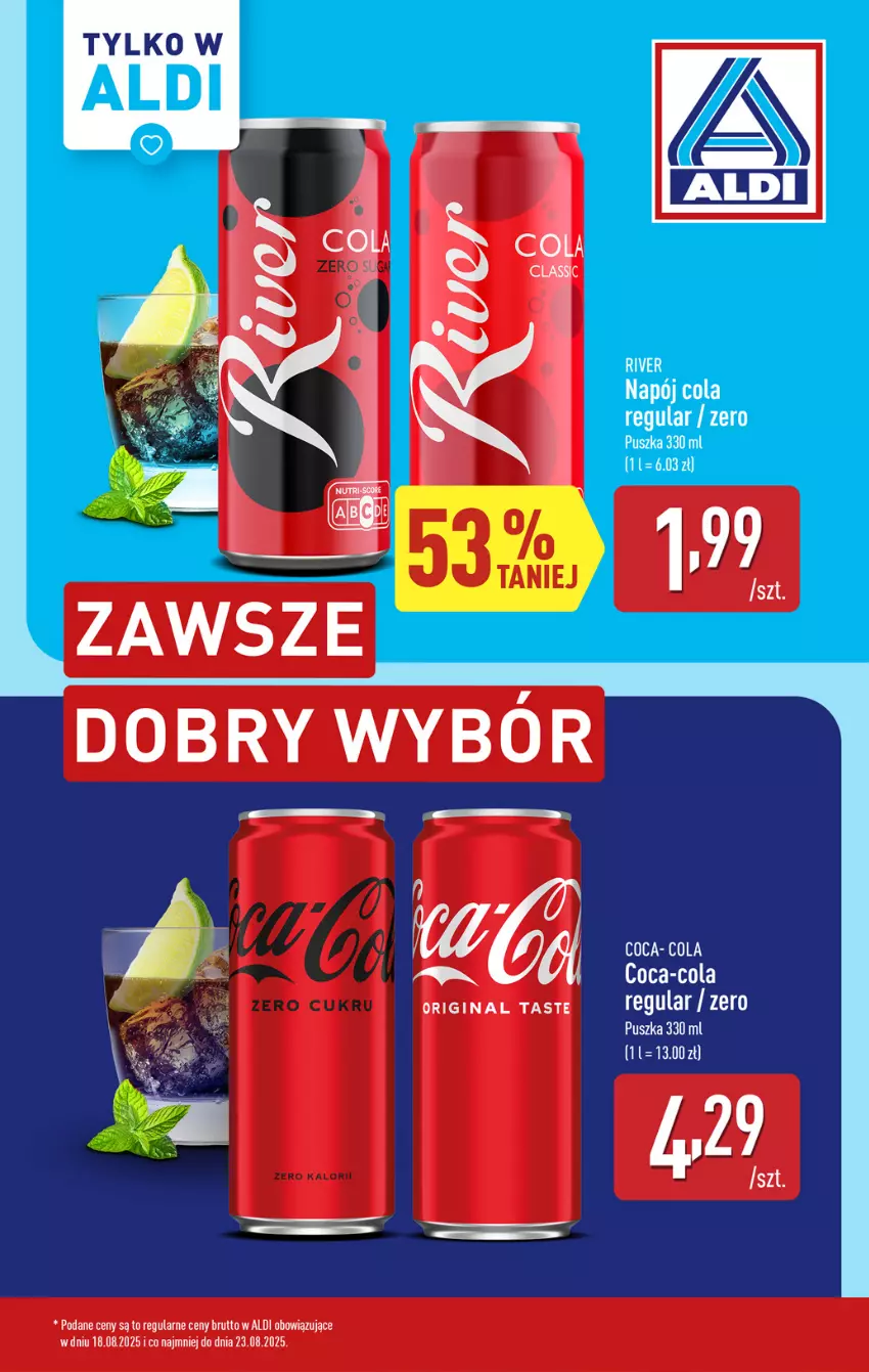 Gazetka promocyjna Aldi - Pełna oferta - ważna 18.08 do 23.08.2025 - strona 19 - produkty: Coca-Cola, Gin