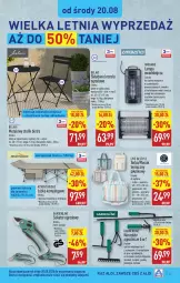 Gazetka promocyjna Aldi - Pełna oferta - Gazetka - ważna od 23.08 do 23.08.2025 - strona 23 - produkty: Krzesło ogrodowe, Gra, Stolik, Sekator, Plecak, Torba, Krzesło, Waga, Lampa