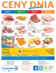 Gazetka promocyjna E Leclerc - Gazetka - ważna od 13.11 do 13.11.2021 - strona 24 - produkty: Kurczak, Mandarynki, Twaróg, Filet z piersi kurczaka, Ziemniaki, Schab wieprzowy, Rosół, Twaróg półtłusty, Wołowina, Podudzie z kurczaka, Grejpfrut