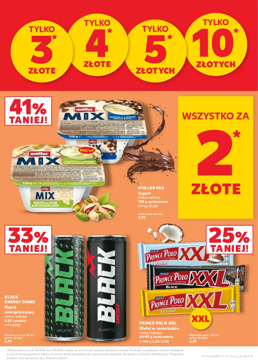 Gazetka promocyjna Kaufland - Gazetka tygodnia - ważna 26.02 do 04.03.2026 - strona 3 - produkty: Jogurt, Lack, Müller, Müller Mix, Napój, Prince Polo