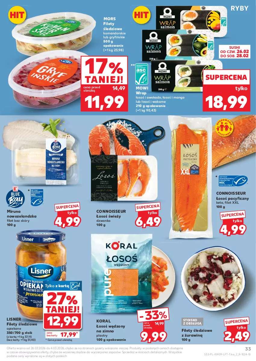 Gazetka promocyjna Kaufland - Gazetka tygodnia - ważna 26.02 do 04.03.2026 - strona 33 - produkty: Gry, Lisner, Mango, Miruna, Sushi