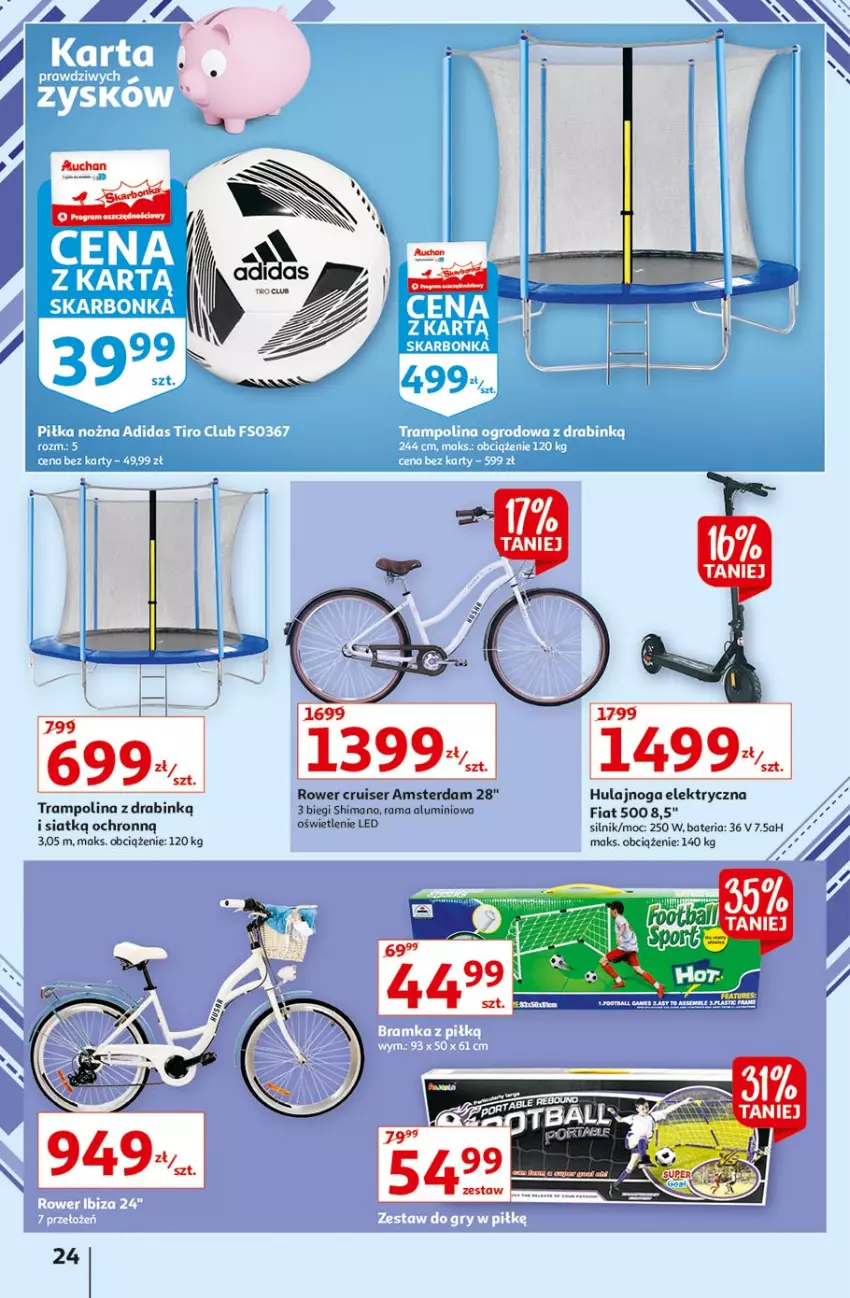 Gazetka promocyjna Auchan - Hiper Emocje Hipermarkety - ważna 17.06 do 23.06.2021 - strona 24 - produkty: Bateria, Hulajnoga, Hulajnoga elektryczna, Rama, Rower, Ser