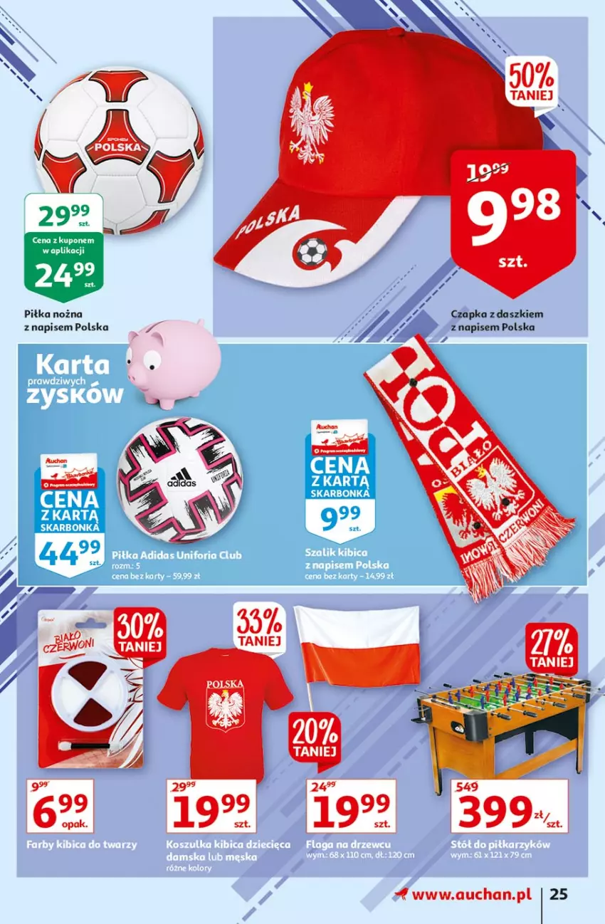Gazetka promocyjna Auchan - Hiper Emocje Hipermarkety - ważna 17.06 do 23.06.2021 - strona 25 - produkty: Czapka, Noż, Piłka nożna
