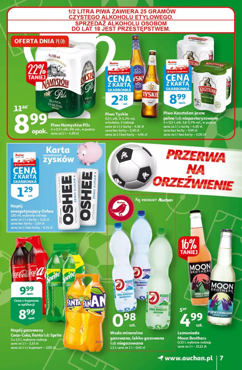 Gazetka promocyjna Auchan - Hiper Emocje Hipermarkety - ważna 17.06 do 23.06.2021 - strona 7 - produkty: Gra, Piwa, Szal