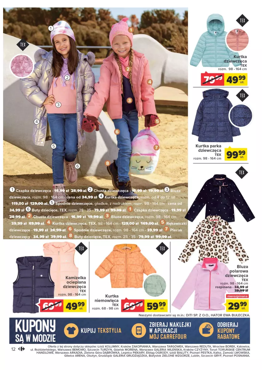 Gazetka promocyjna Carrefour - Gazetka Jesień trendy niesie - ważna 04.10 do 15.10.2022 - strona 12 - produkty: Buty, Dzieci, Gry, Kamizelka, Klej, Kurtka, LANA, Parka, Rum