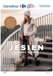 Gazetka promocyjna Carrefour - Gazetka Jesień trendy niesie - Gazetka - ważna od 15.10 do 15.10.2022 - strona 1 - produkty: Sweter, Gry, Płaszcz, Botki
