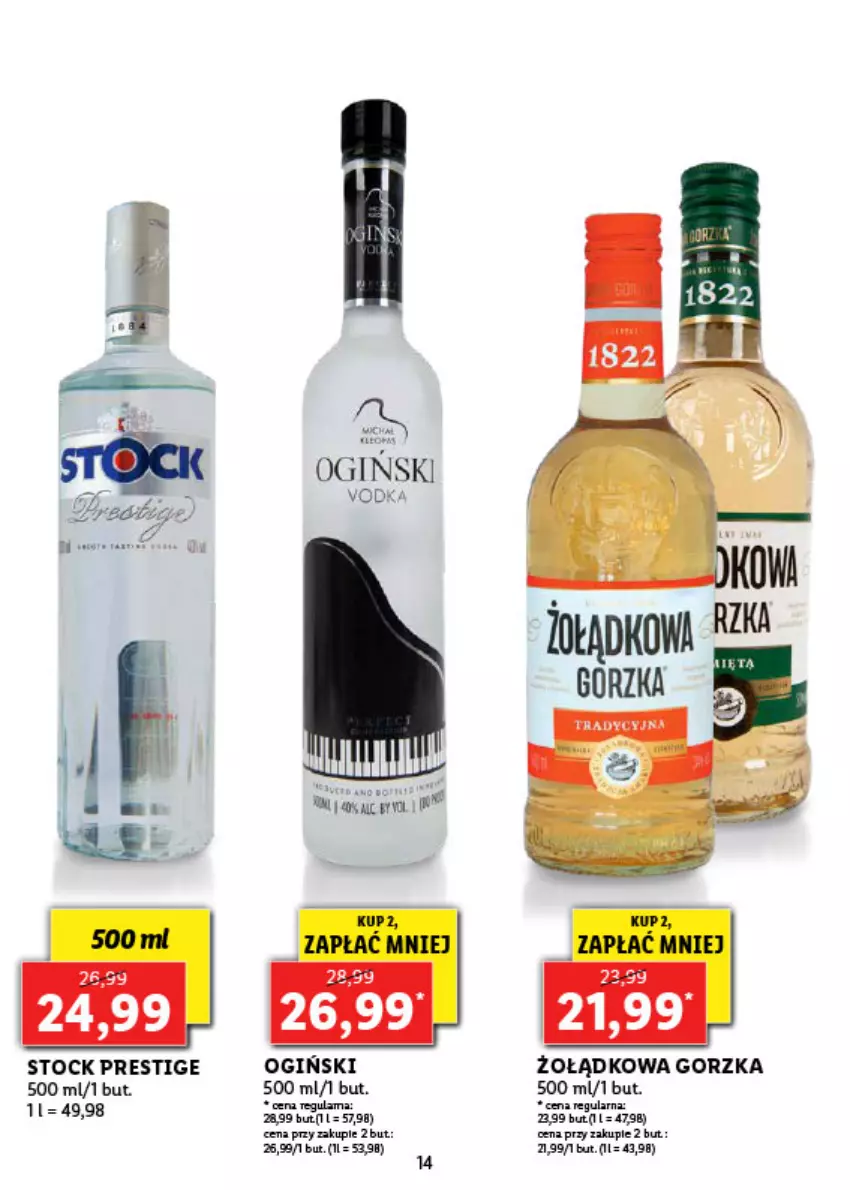 Gazetka promocyjna Lidl - Alkohole mocne - ważna 19.04 do 13.06.2021 - strona 14 - produkty: Ogiński, Stock