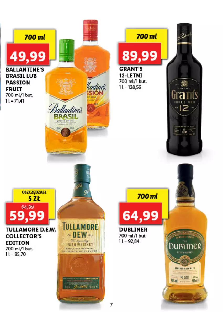 Gazetka promocyjna Lidl - Alkohole mocne - ważna 19.04 do 13.06.2021 - strona 7 - produkty: Ballantine's, Gra, Grant's, Whiskey