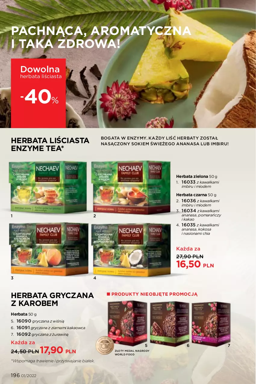 Gazetka promocyjna Faberlic - ważna 27.12.2022 do 16.01.2023 - strona 196 - produkty: Ananas, Chia, Gry, Herbata, Herbata czarna, Imbir, Kakao, Kawa, Kokos, Sok