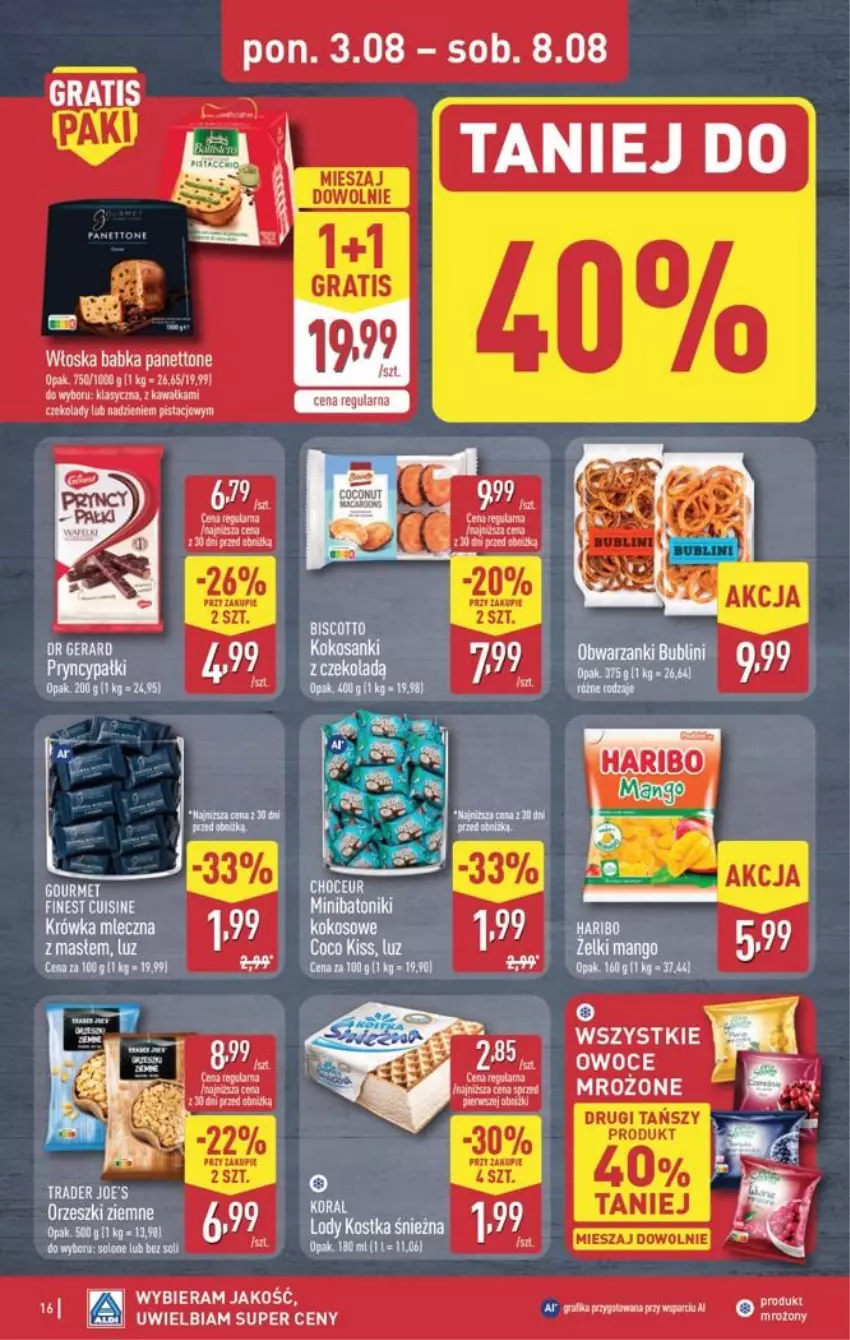 Gazetka promocyjna Aldi - Pełna oferta - ważna 03.08 do 08.08.2026 - strona 16 - produkty: Babka, Gra, Kawa, Kokos, LG, Orzeszki, Orzeszki ziemne, Owoce, Por