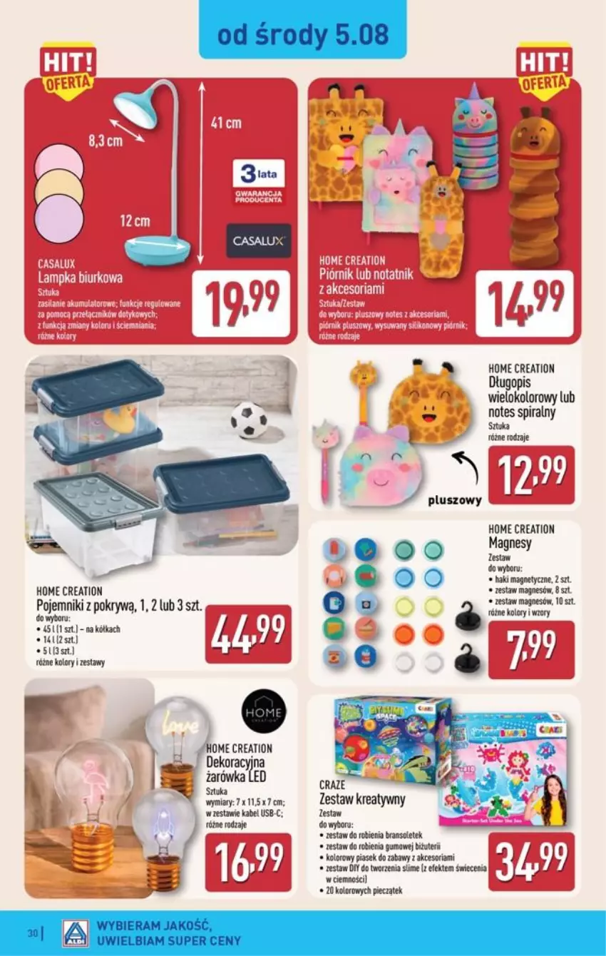 Gazetka promocyjna Aldi - Pełna oferta - ważna 03.08 do 08.08.2026 - strona 30 - produkty: Długopis, Kabel USB, Piec, Pojemnik, Pokrywa