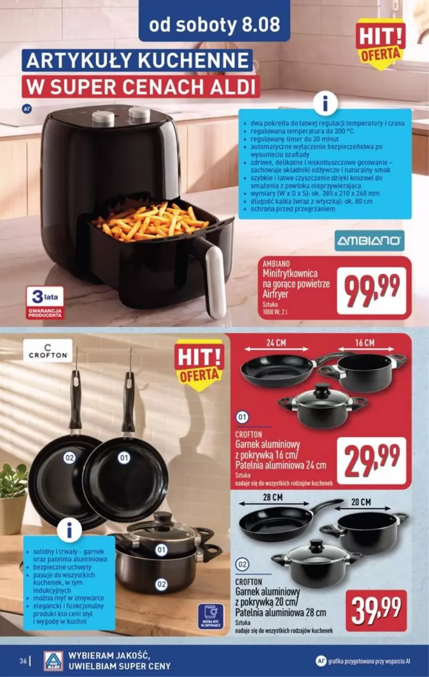 Gazetka promocyjna Aldi - Pełna oferta - ważna 03.08 do 08.08.2026 - strona 36 - produkty: Patelnia