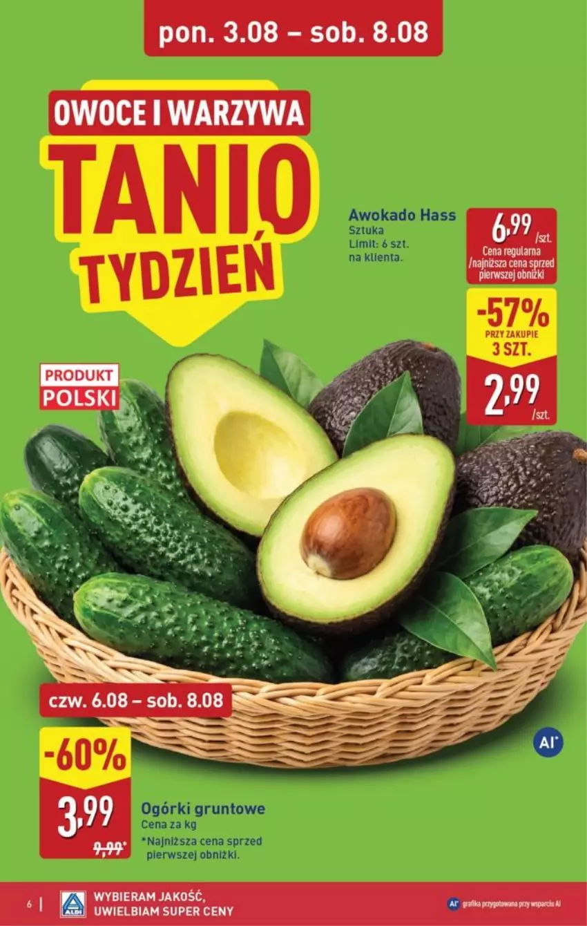 Gazetka promocyjna Aldi - Pełna oferta - ważna 03.08 do 08.08.2026 - strona 6 - produkty: Grunt, Owoce, Warzywa