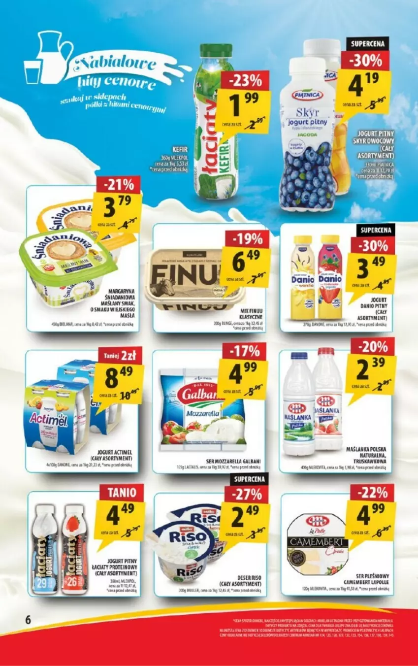 Gazetka promocyjna Arhelan - ważna 09.08.2023 do 18.08.2024 - strona 17 - produkty: Canon, Danio, Deser, Finuu, Jogurt, Margaryna, Por, Ser, Ser pleśniowy, Sól