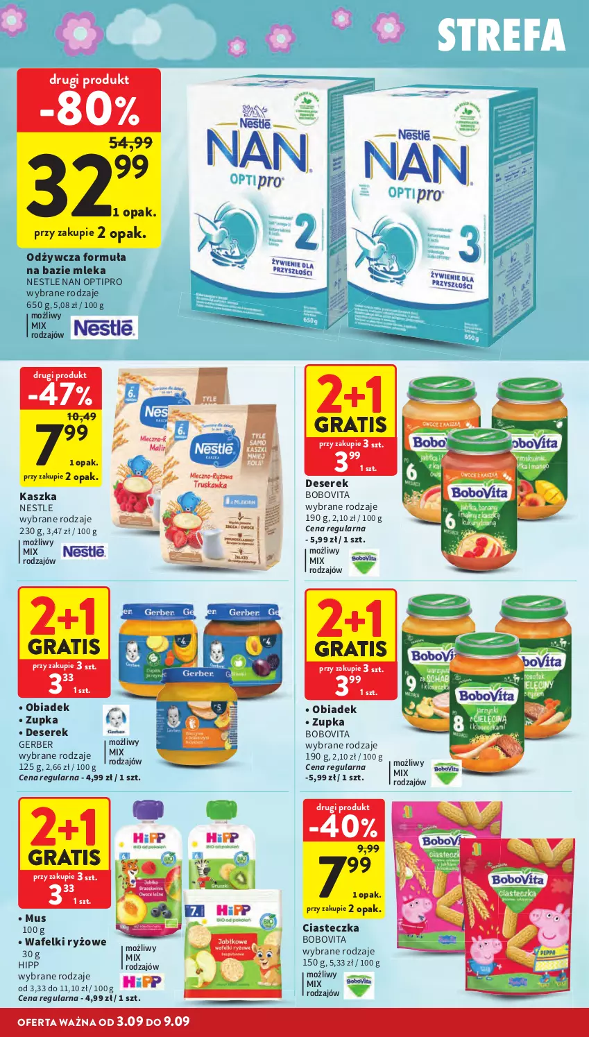Gazetka promocyjna Intermarche - Gazetka promocyjna - ważna 03.09 do 09.09.2026 - strona 34 - produkty: BoboVita, Deser, Fa, Gerber, Gra, HiPP, Mus, NAN Optipro, Ryż, Ser, Serek