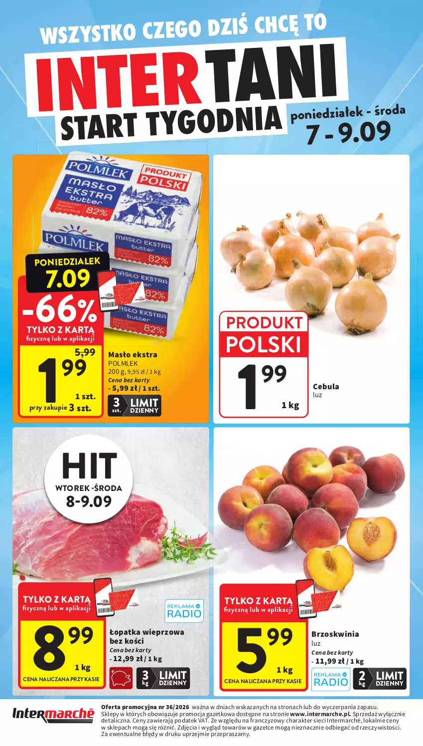 Gazetka promocyjna Intermarche - Gazetka promocyjna - ważna 03.09 do 09.09.2026 - strona 44 - produkty: Cebula, Masło, POLMLEK