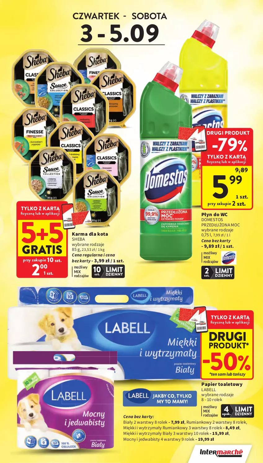 Gazetka promocyjna Intermarche - Gazetka promocyjna - ważna 03.09 do 09.09.2026 - strona 5 - produkty: Bell, Domestos, Gra, Papier, Papier toaletowy, Płyn do wc, Rum, Sheba