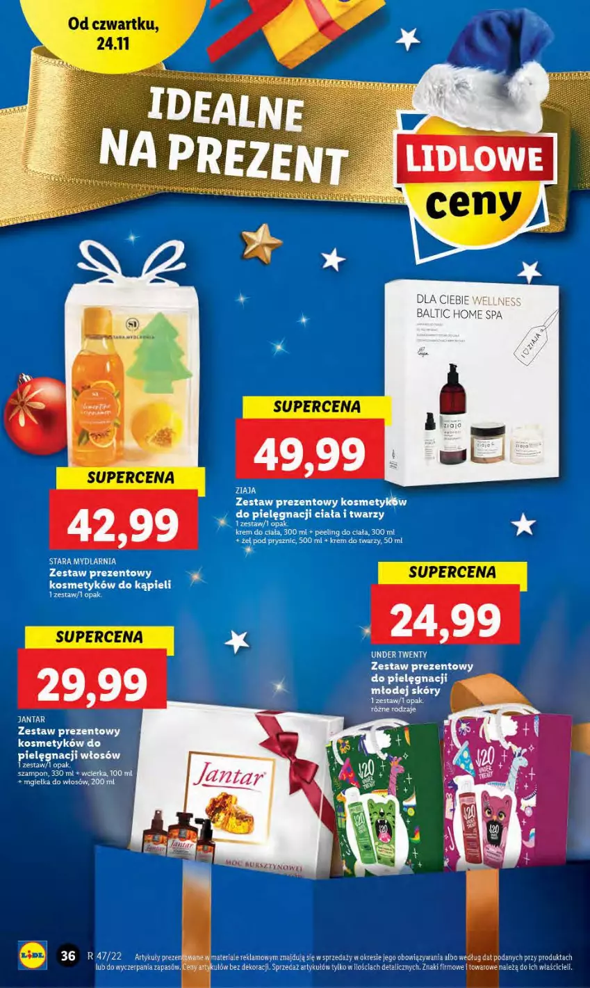 Gazetka promocyjna Lidl - GAZETKA - ważna 24.11 do 26.11.2022 - strona 38 - produkty: Anew, Krem do ciała, Peeling, Szampon, Zestaw prezentowy, Ziaja