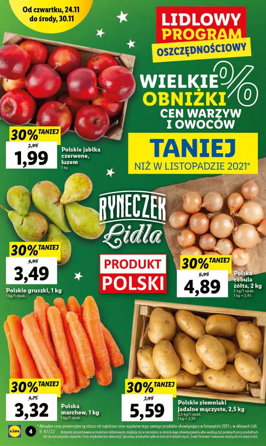 Gazetka promocyjna Lidl - GAZETKA - ważna 24.11 do 26.11.2022 - strona 4 - produkty: LG, Top, Ziemniaki
