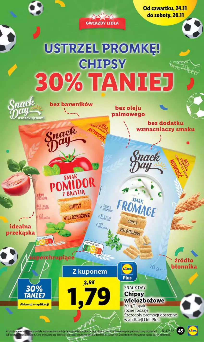 Gazetka promocyjna Lidl - GAZETKA - ważna 24.11 do 26.11.2022 - strona 47 - produkty: Chipsy, HP, Kask, Olej