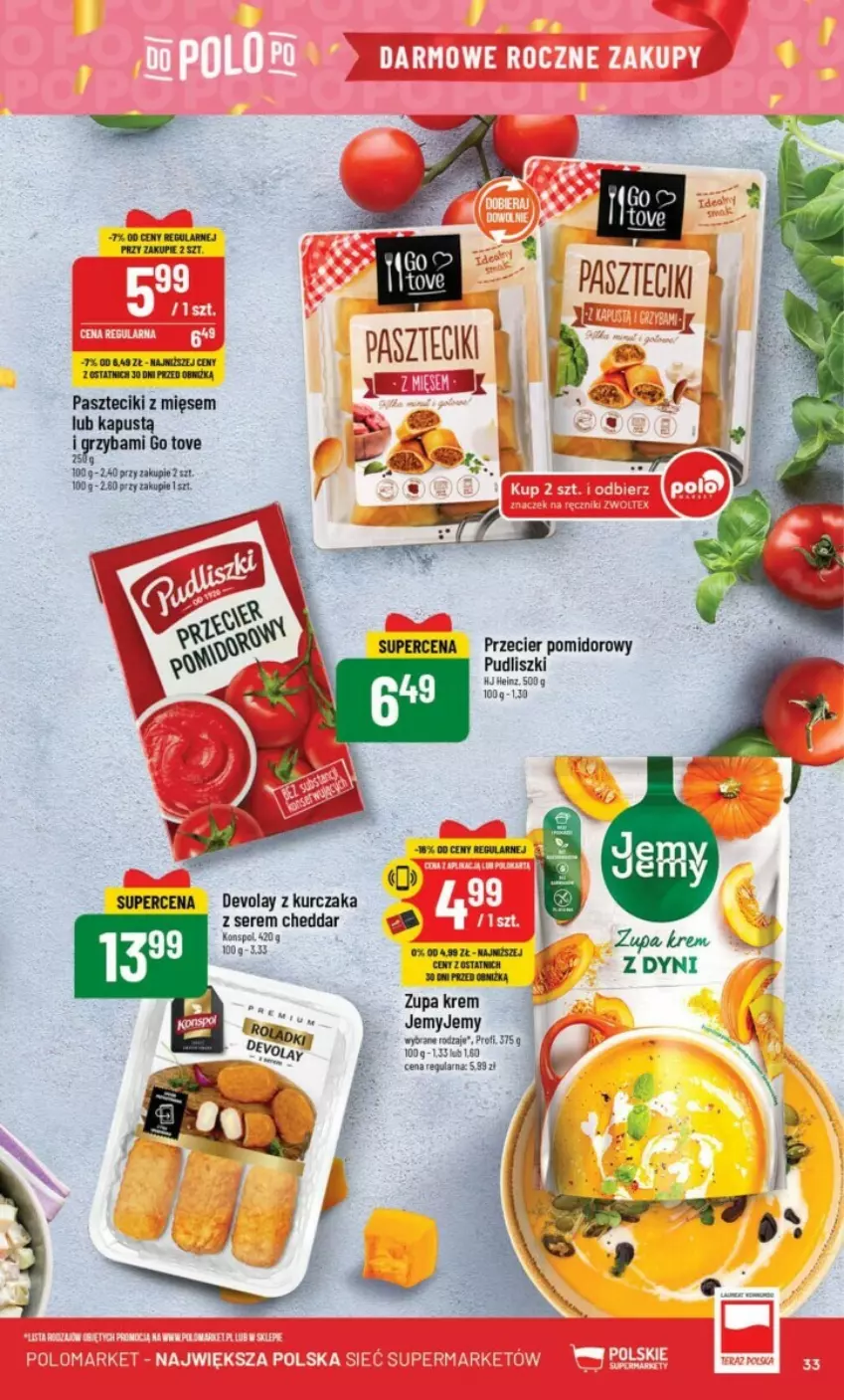 Gazetka promocyjna PoloMarket - ważna 25.10 do 31.10.2023 - strona 27 - produkty: Cheddar, Heinz, Kapustą, Kurczak, Pudliszki, Ser, Zupa