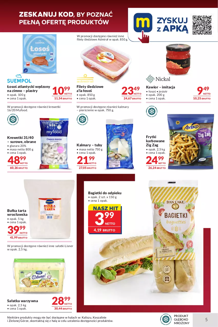 Gazetka promocyjna Makro - Oferta dla gastronomii - ważna 15.09 do 28.09.2026 - strona 5 - produkty: Bułka, Bułka tarta, Frytki, Glazura, Kalmar, Kalmary, Kawior, Kosz, Krewetki, Lazur, Lisner, O Bag, Sałat, Sałatka, Sałatka warzywna, Szal, Tarta