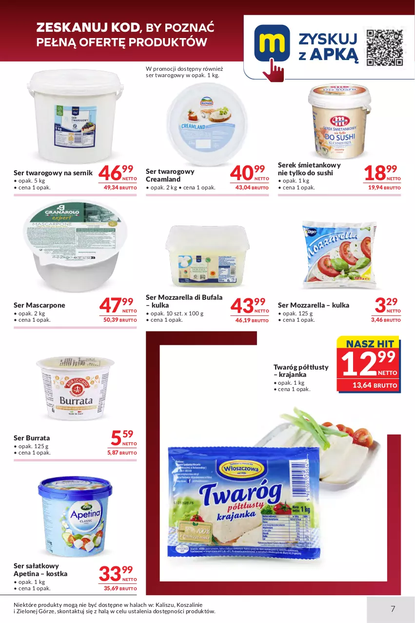 Gazetka promocyjna Makro - Oferta dla gastronomii - ważna 15.09 do 28.09.2026 - strona 7 - produkty: Burrata, Fa, Kosz, Mascarpone, Mozzarella, O nas, Sałat, Ser, Ser twarogowy, Serek, Sushi, Szal, Twaróg, Twaróg półtłusty