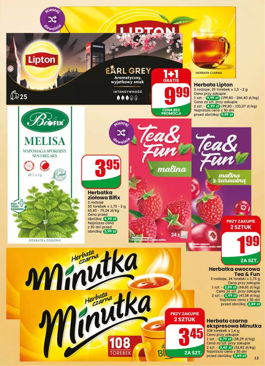 Gazetka promocyjna Dino - Gazetka 18 / 2026 - ważna 29.04 do 05.05.2026 - strona 15 - produkty: Herbata, Herbata czarna, Lipton