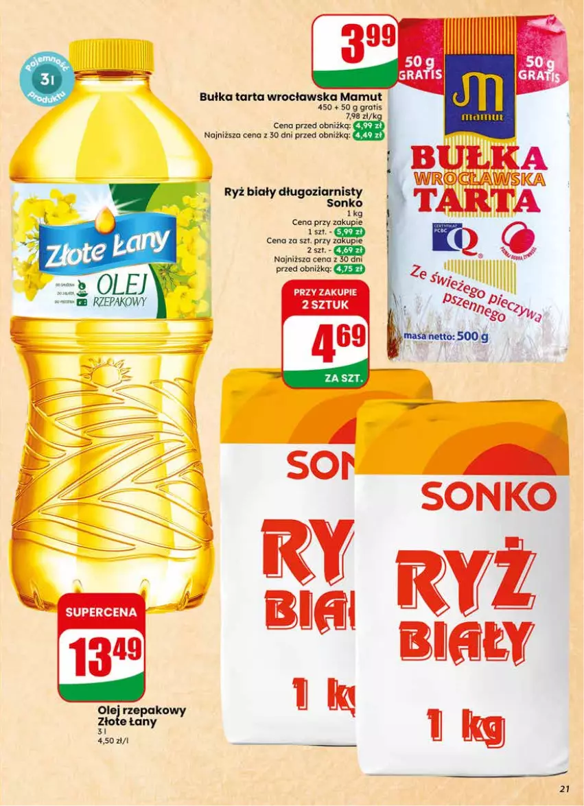 Gazetka promocyjna Dino - Gazetka 18 / 2026 - ważna 29.04 do 05.05.2026 - strona 21 - produkty: Bułka, Bułka tarta, Gra, Olej, Ryż, Ryż biały, Tarta