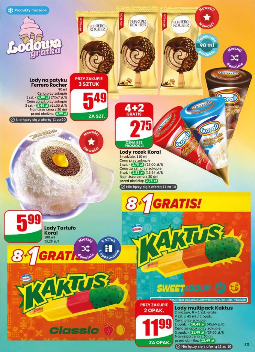 Gazetka promocyjna Dino - Gazetka 18 / 2026 - ważna 29.04 do 05.05.2026 - strona 33 - produkty: Ferrero, Ferrero Rocher, Lody
