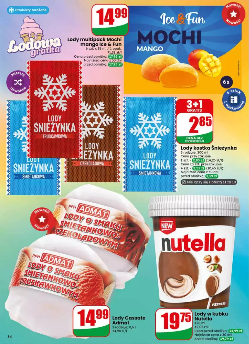 Gazetka promocyjna Dino - Gazetka 18 / 2026 - ważna 29.04 do 05.05.2026 - strona 34 - produkty: Lody, Mango, Nutella