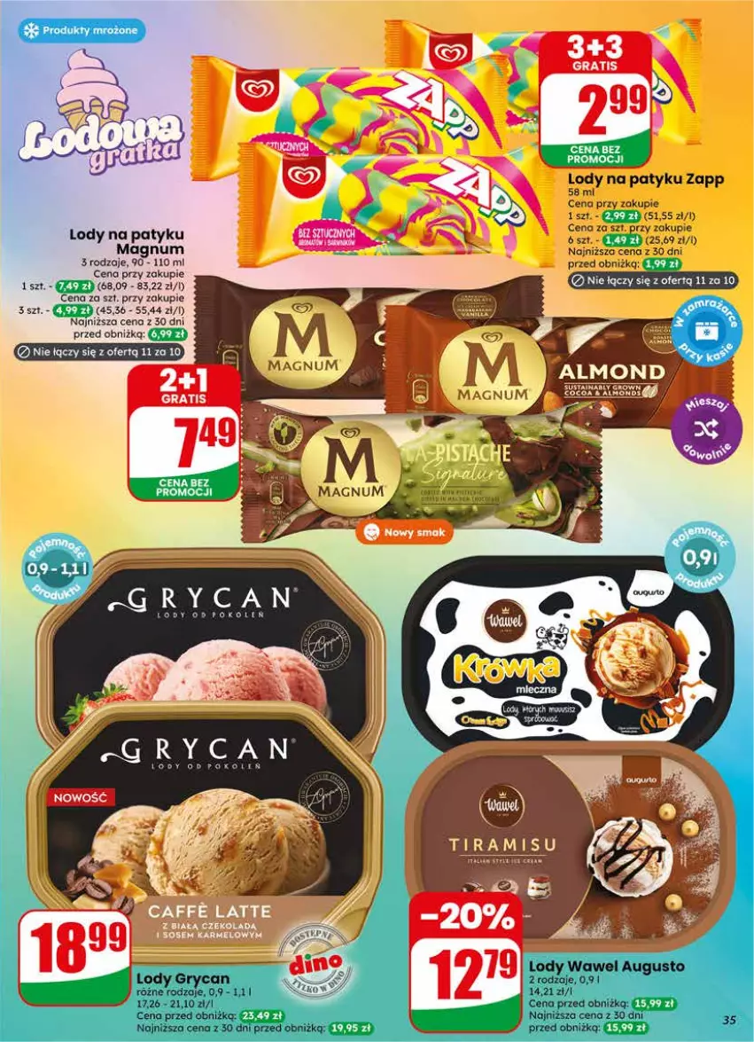 Gazetka promocyjna Dino - Gazetka 18 / 2026 - ważna 29.04 do 05.05.2026 - strona 35 - produkty: Gra, Gry, Lody, Wawel