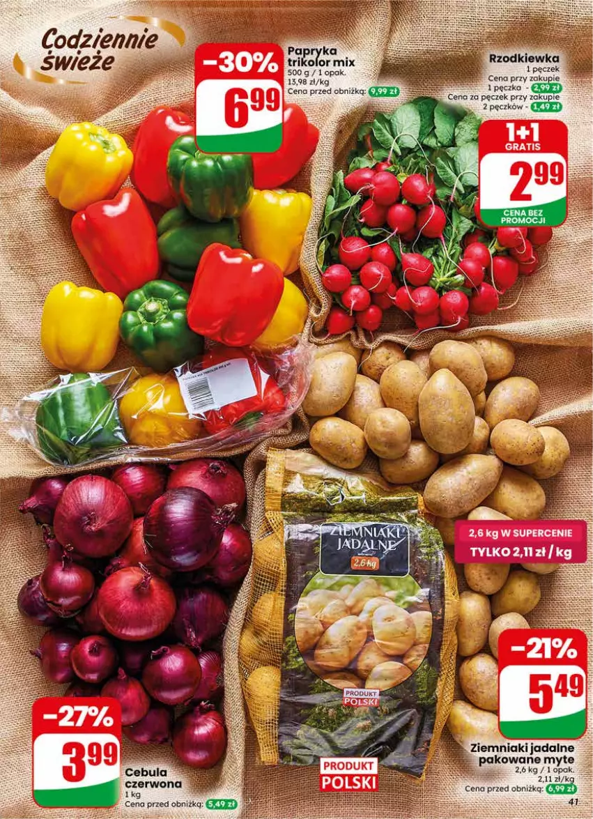 Gazetka promocyjna Dino - Gazetka 18 / 2026 - ważna 29.04 do 05.05.2026 - strona 41 - produkty: Fa, Rzodkiewka, Ziemniaki