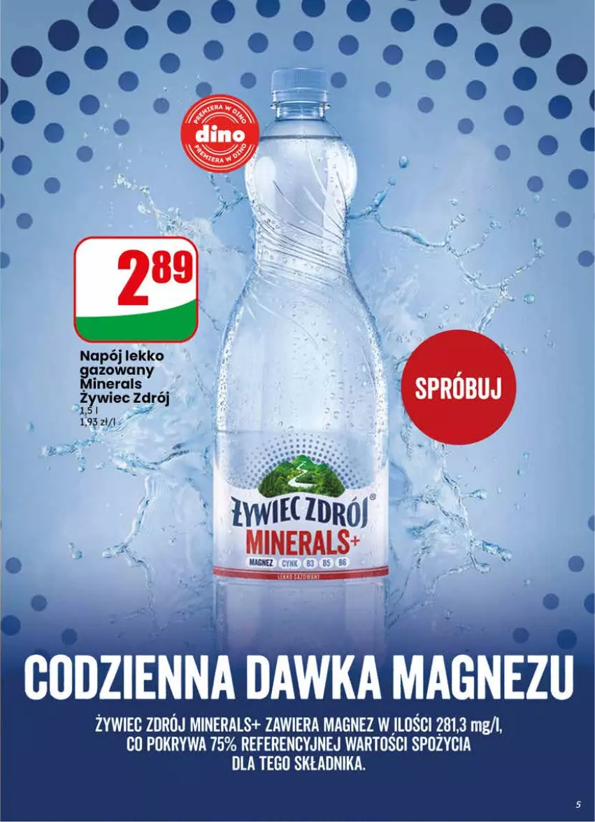 Gazetka promocyjna Dino - Gazetka 18 / 2026 - ważna 29.04 do 05.05.2026 - strona 5 - produkty: Magnez, Napój, Pokrywa, Tera