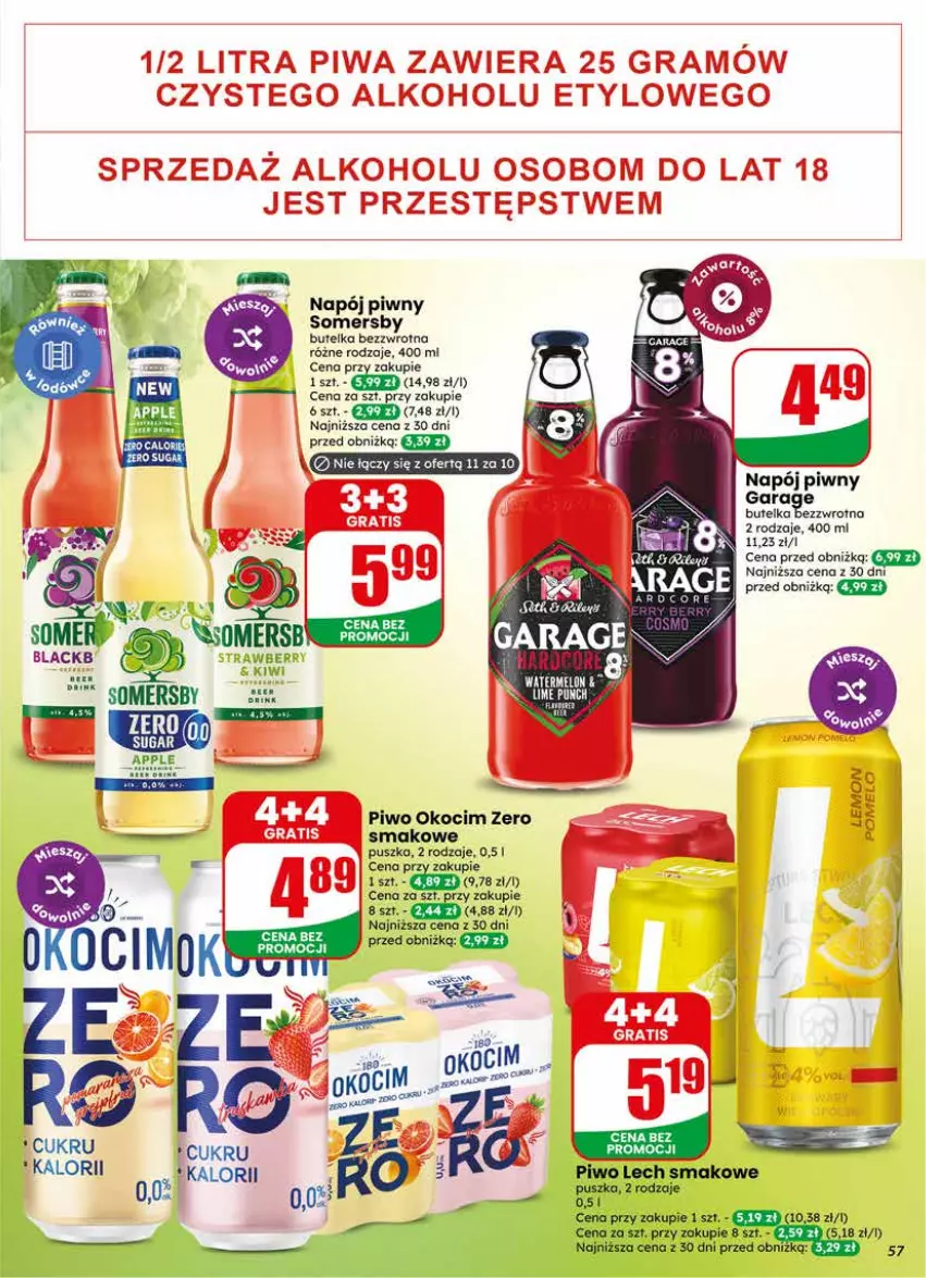 Gazetka promocyjna Dino - Gazetka 18 / 2026 - ważna 29.04 do 05.05.2026 - strona 57 - produkty: Kiwi, Koc, Lack, Melon, Napój, Okocim, Piwo, Somersby