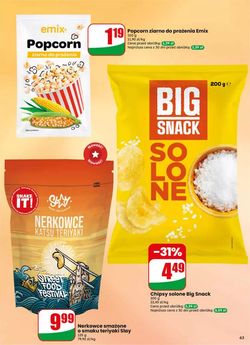 Gazetka promocyjna Dino - Gazetka 18 / 2026 - ważna 29.04 do 05.05.2026 - strona 63 - produkty: Chipsy, Popcorn