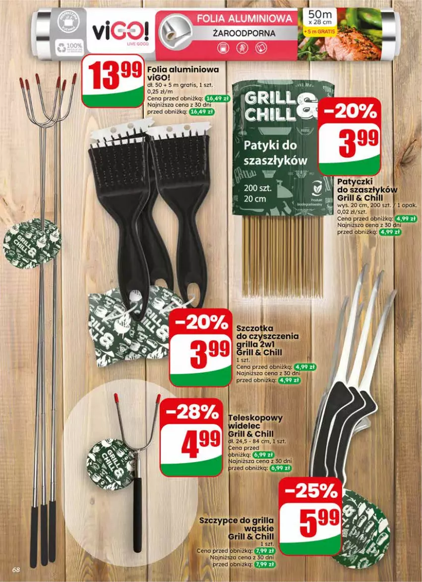 Gazetka promocyjna Dino - Gazetka 18 / 2026 - ważna 29.04 do 05.05.2026 - strona 68 - produkty: Folia aluminiowa, Gra, Grill, Por, Szczotka, Teleskop, Widelec