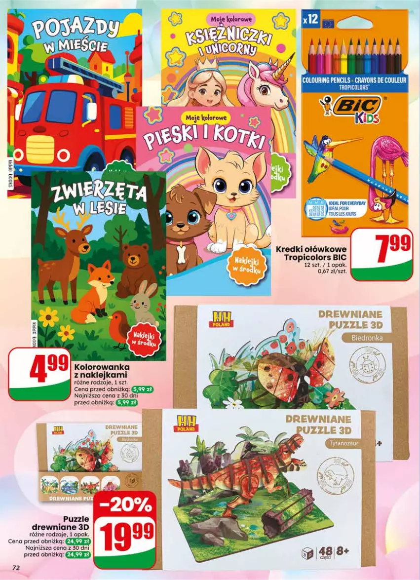 Gazetka promocyjna Dino - Gazetka 18 / 2026 - ważna 29.04 do 05.05.2026 - strona 72 - produkty: BIC, Klej, Kolorowanka, Puzzle