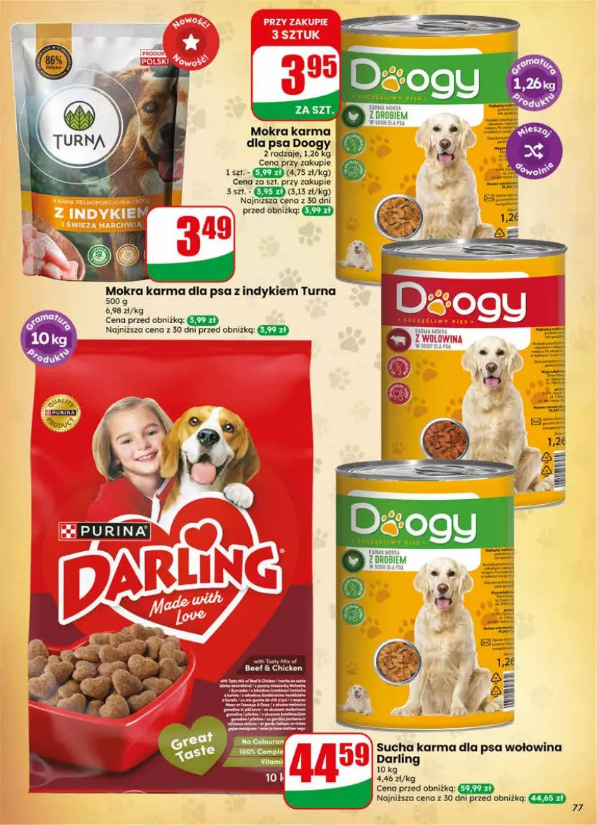 Gazetka promocyjna Dino - Gazetka 18 / 2026 - ważna 29.04 do 05.05.2026 - strona 77 - produkty: Mokra karma, Mola, Sos, Sucha karma, Wołowina