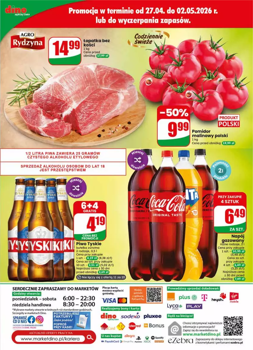 Gazetka promocyjna Dino - Gazetka 18 / 2026 - ważna 29.04 do 05.05.2026 - strona 83 - produkty: Fa, Napój, Perfum, Piwo, Ser, STP, Tera, Tyskie
