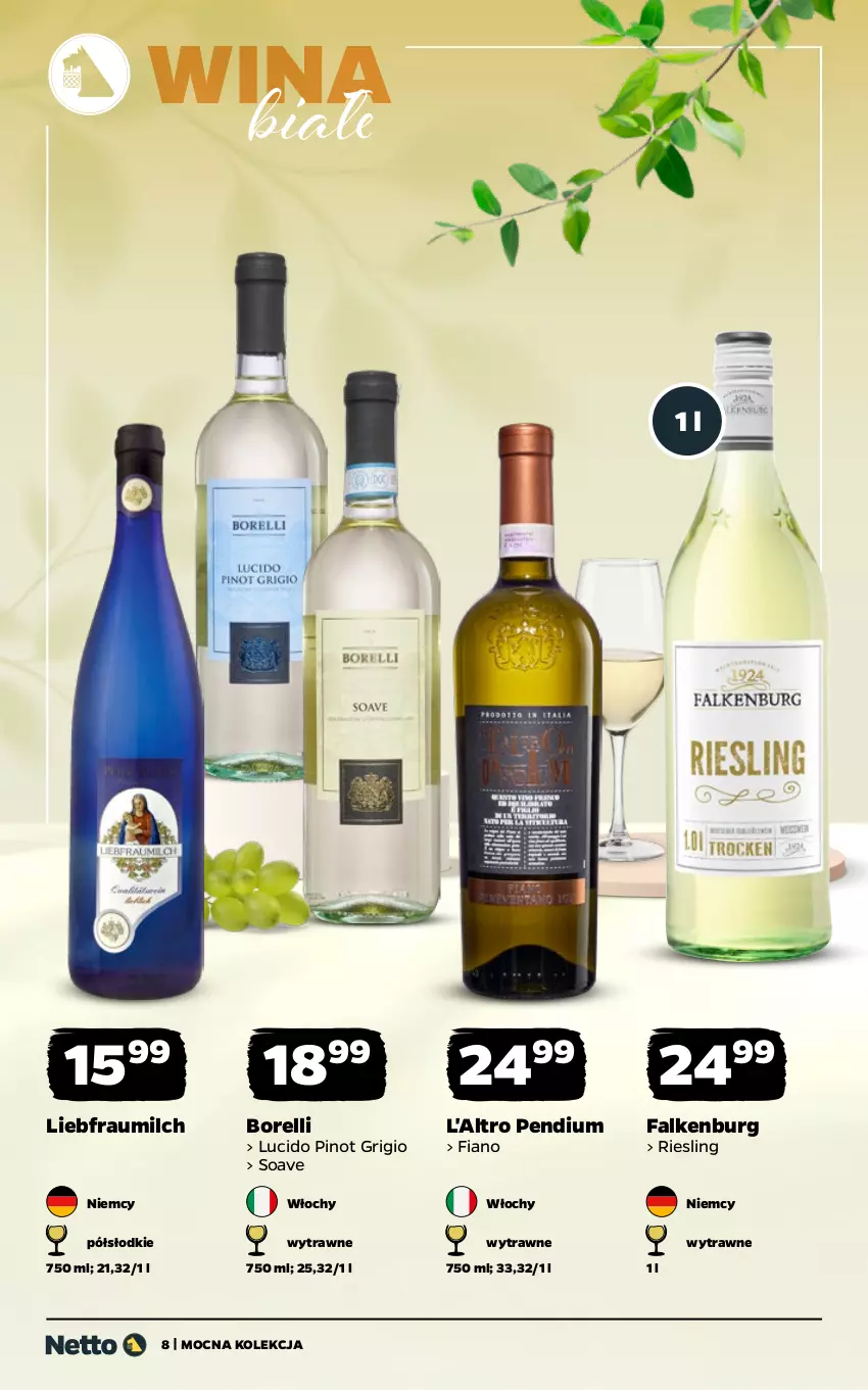 Gazetka promocyjna Netto - Alkohole - Mocne - ważna 13.04 do 26.04.2026 - strona 8 - produkty: Fa, Pinot Grigio
