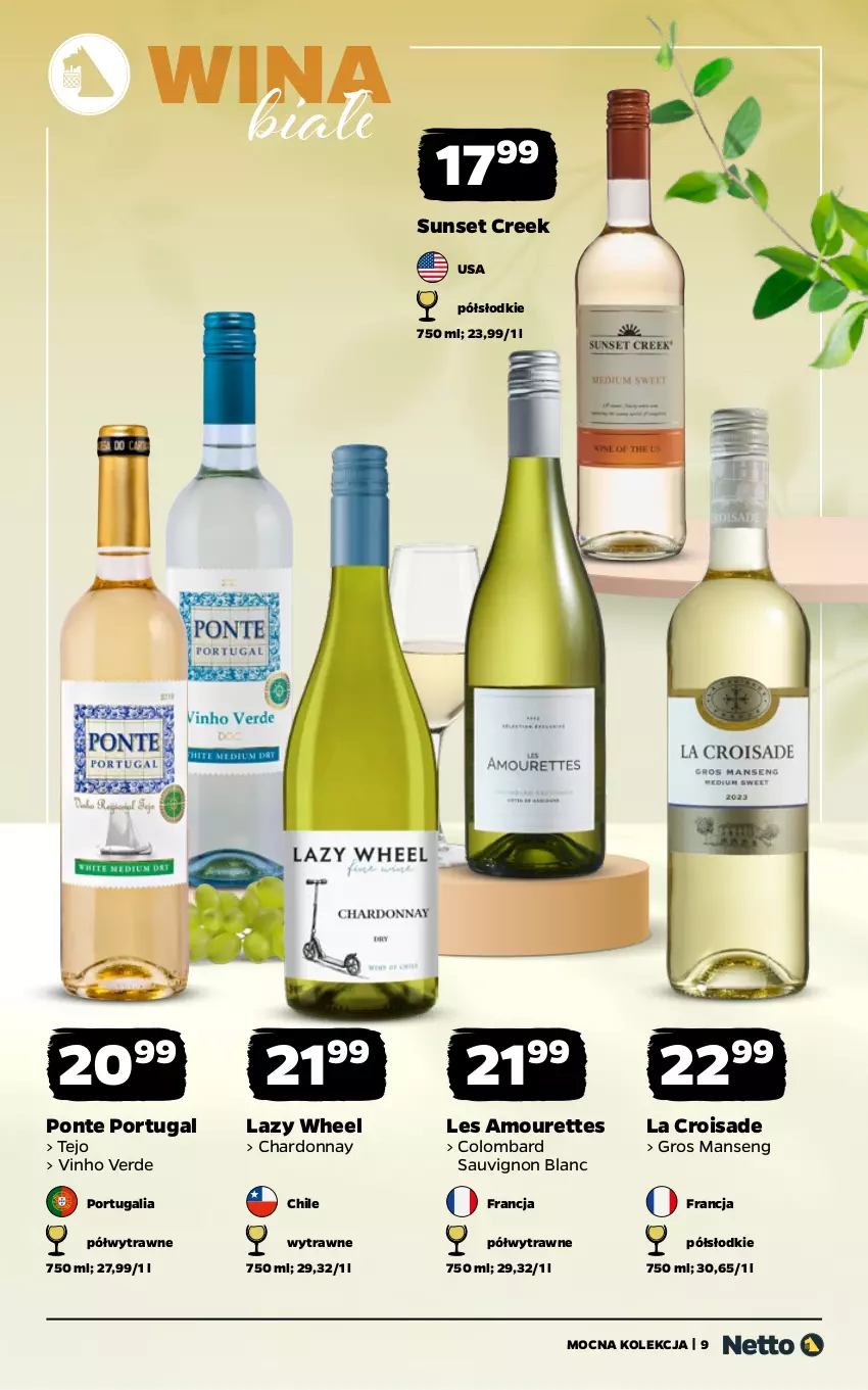 Gazetka promocyjna Netto - Alkohole - Mocne - ważna 13.04 do 26.04.2026 - strona 9 - produkty: Chardonnay, Por, Sauvignon Blanc