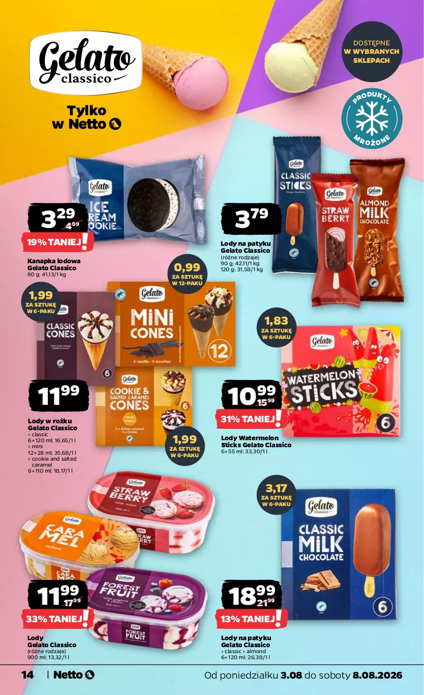 Gazetka promocyjna Netto - Od Poniedziałku - ważna 03.08 do 08.08.2026 - strona 14 - produkty: Lody, Melon