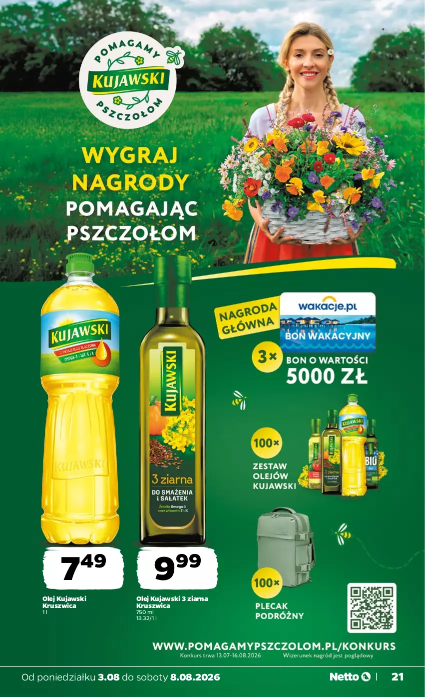 Gazetka promocyjna Netto - Od Poniedziałku - ważna 03.08 do 08.08.2026 - strona 21 - produkty: Kujawski, Olej