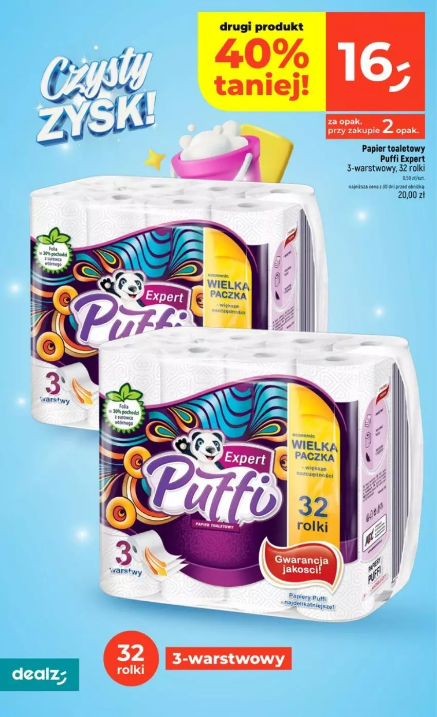 Gazetka promocyjna Dealz - czysty ZYSK - ważna 20.08 do 02.09.2026 - strona 10 - produkty: Fa, Papier, Papier toaletowy, Puf, Rolki