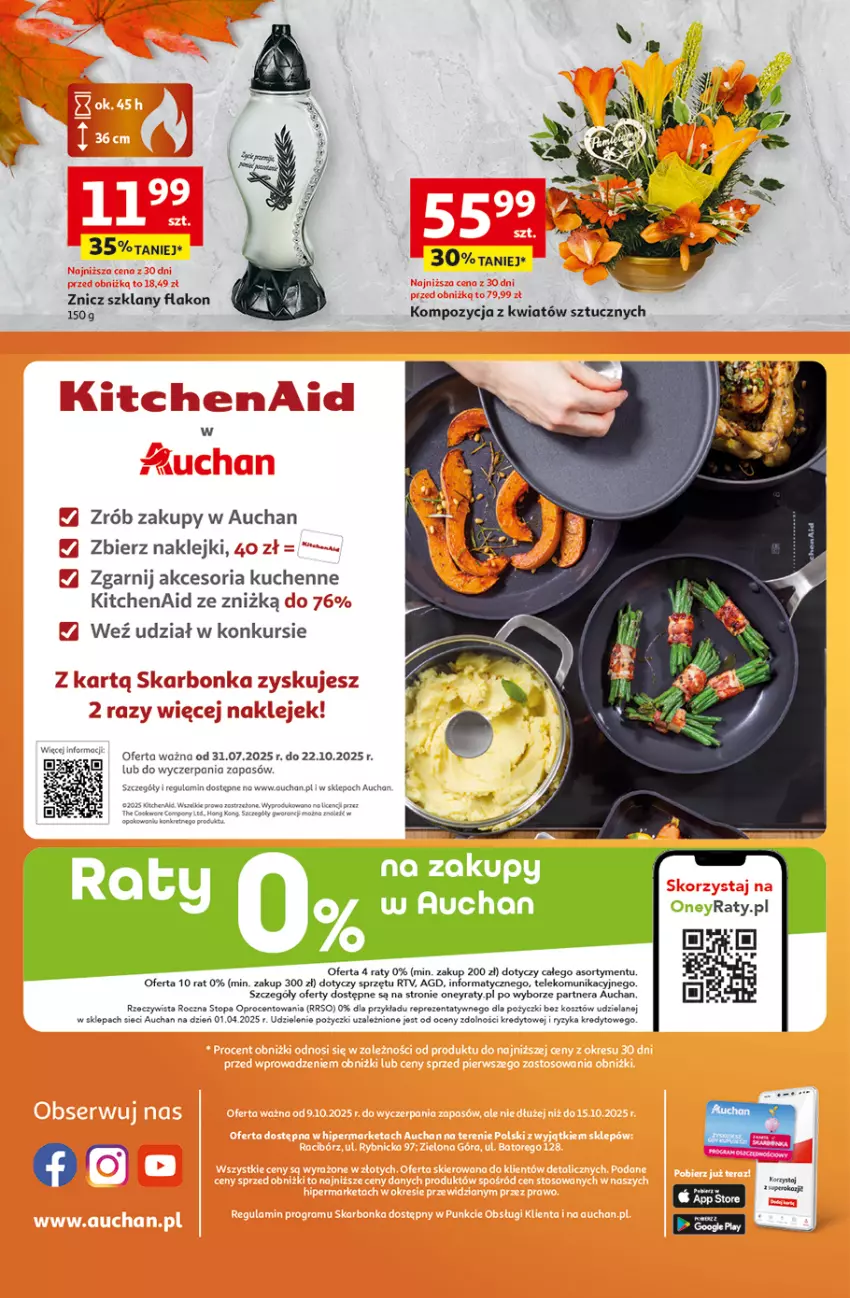 Gazetka promocyjna Auchan - Wielkie przeboje cenowe Hipermarket - ważna 09.10 do 15.10.2025 - strona 45 - produkty: Fa, Klej, Kosz, Top, Znicz