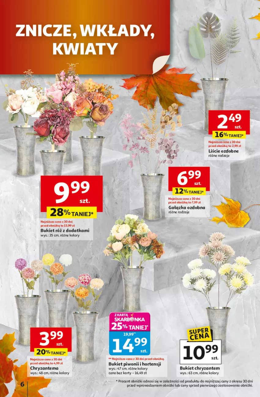 Gazetka promocyjna Auchan - Wielkie przeboje cenowe Hipermarket - ważna 09.10 do 15.10.2025 - strona 6 - produkty: Bukiet, Chryzantema, Piwo, Znicz