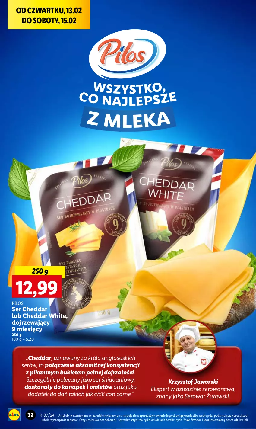 Gazetka promocyjna Lidl - GAZETKA - ważna 13.02 do 15.02.2025 - strona 36 - produkty: Aksam, Bukiet, Cheddar, Danio, Pilos, Ser